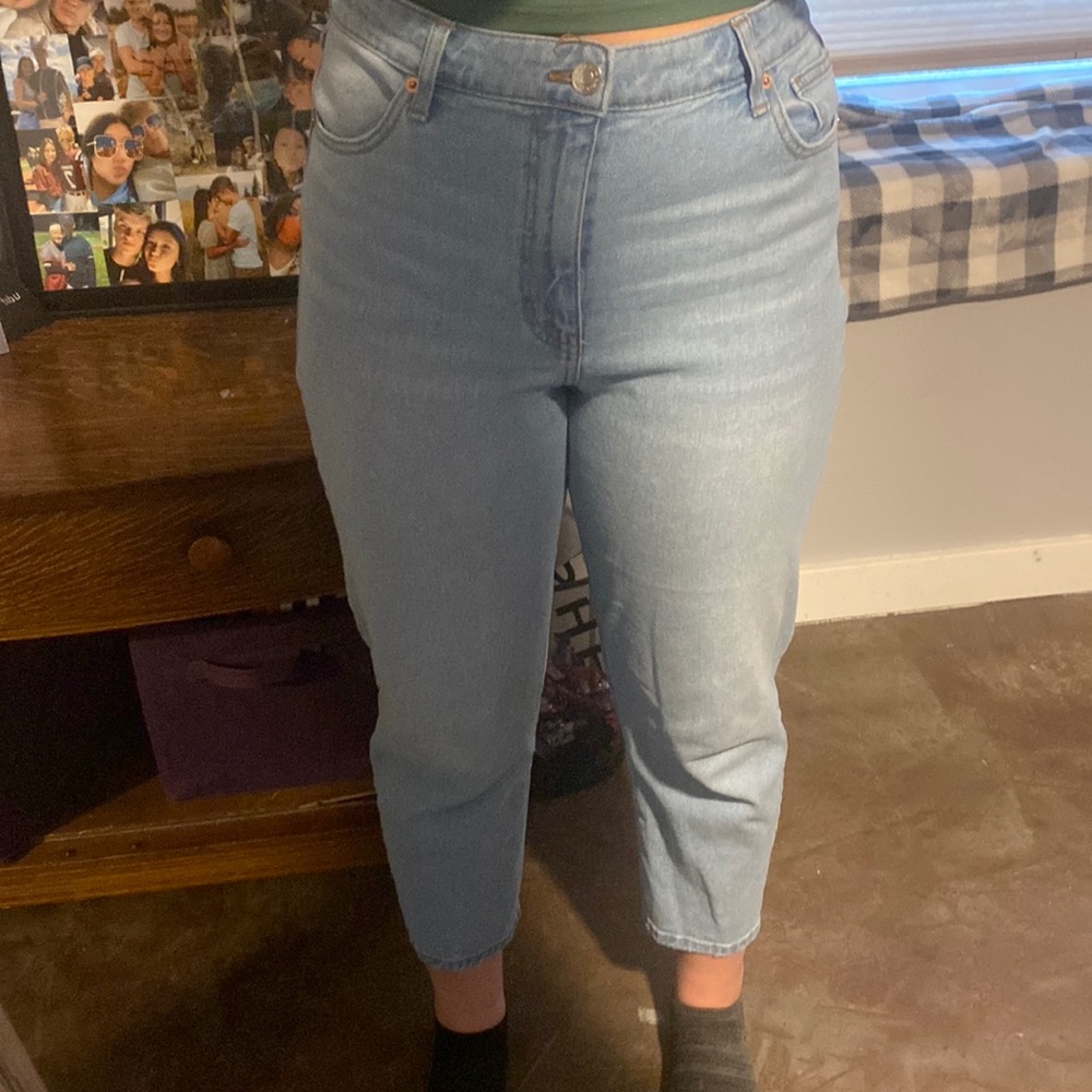 light colored mom jeans